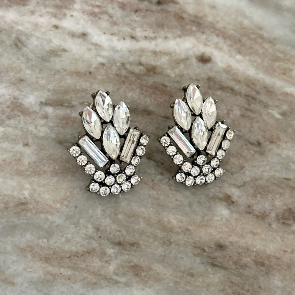 Sparkly Stud Rhinestone Statement Earrings - Holiday / Party / Going Out